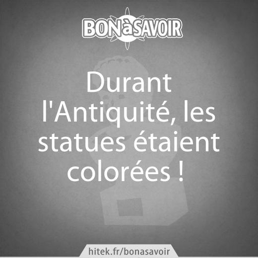 Durant l'Antiquité, les statues étaient colorées !