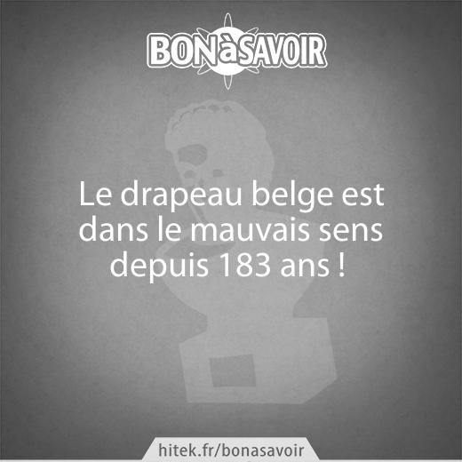 Le drapeau belge est dans le mauvais sens depuis 183 ans !