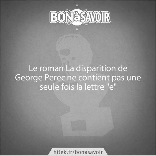 Le livre La Disparition est un lipogramme